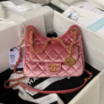 CHANEL 23B Hobo Bag velvet Leather
