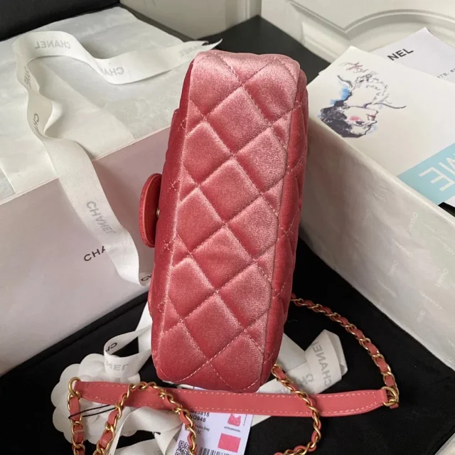 CHANEL 23B Hobo Bag velvet Leather
