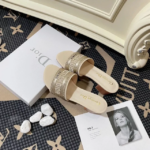 DIOR Dway Slide Embroidered Cotton