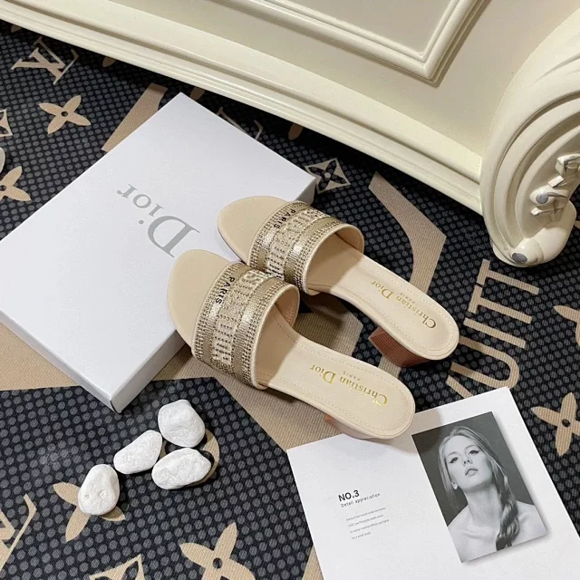 DIOR Dway Slide Embroidered Cotton