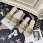 DIOR Dway Slide Embroidered Cotton