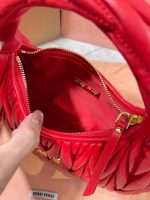 MiuMiu Wander matelassé nappa leather hobo bag