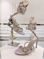 RENE  CAOVILLA flower purple heel
