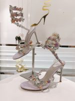 RENE  CAOVILLA flower purple heel