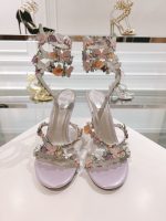 RENE  CAOVILLA flower purple heel
