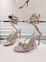 RENE  CAOVILLA flower purple heel