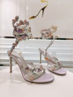 RENE  CAOVILLA flower purple heel