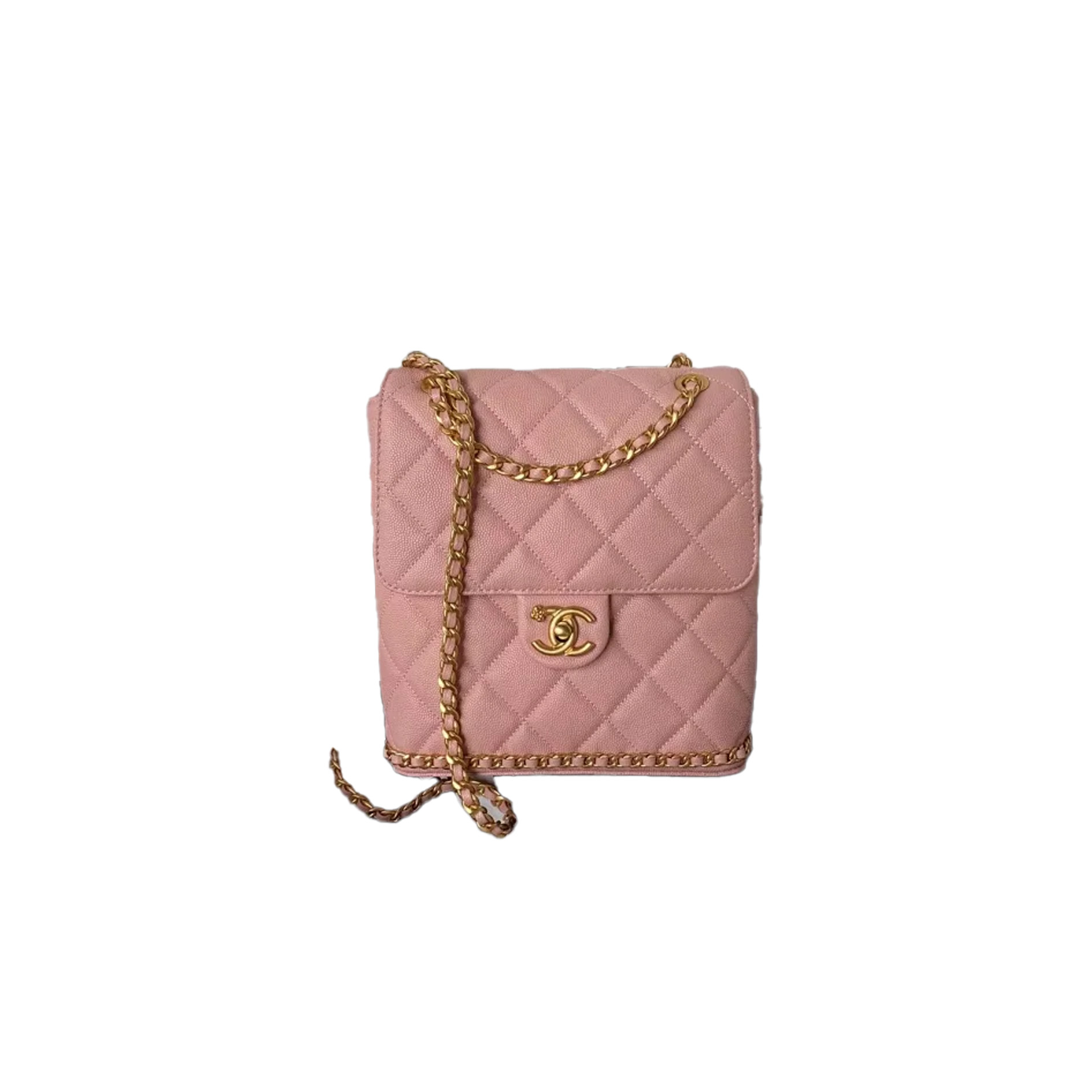 CHANEL 23K Camellia Caviar Backpack