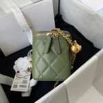 CHANEL Lambskin Vanity Case with Gold Ball