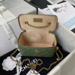 CHANEL Lambskin Vanity Case with Gold Ball