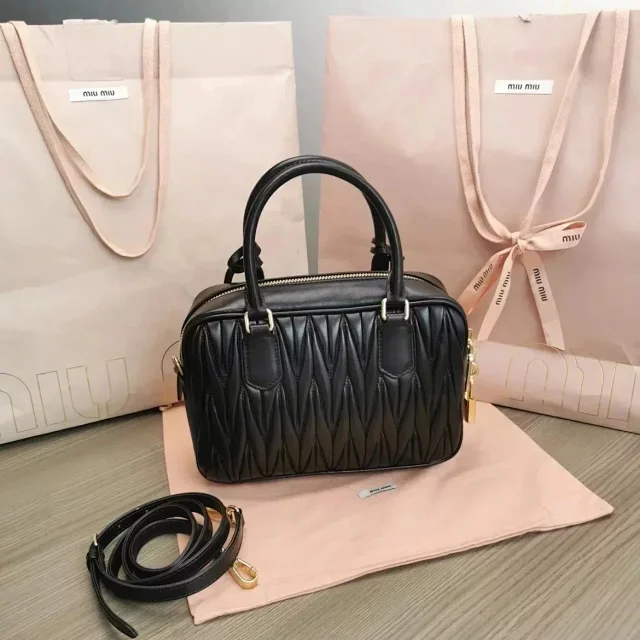 MIUMIU Arcadie Matelassé Nappa Leather Bag - 17cm