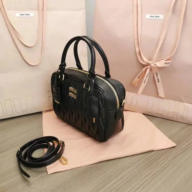 MIUMIU Arcadie Matelassé Nappa Leather Bag - 17cm