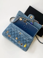 CHANEL Limited Edition Badge Denim Vintage Bag
