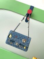 CHANEL Limited Edition Badge Denim Vintage Bag