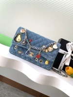 CHANEL Limited Edition Badge Denim Vintage Bag