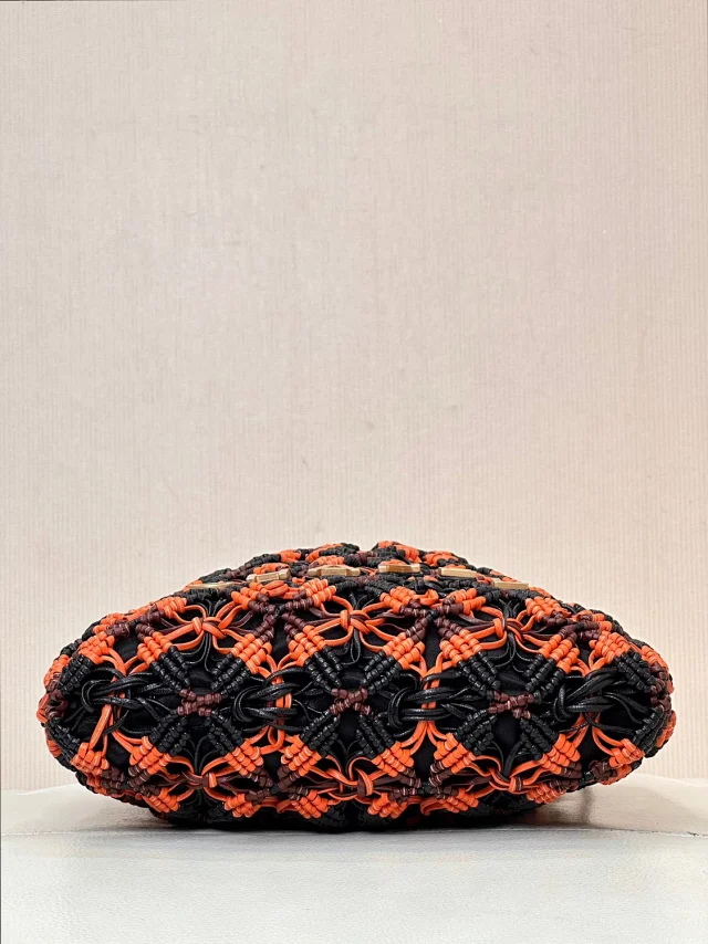 CHANEL 23B Leather weaving Mini 22 Bag