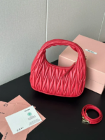 MiuMiu Wander matelassé nappa leather hobo bag