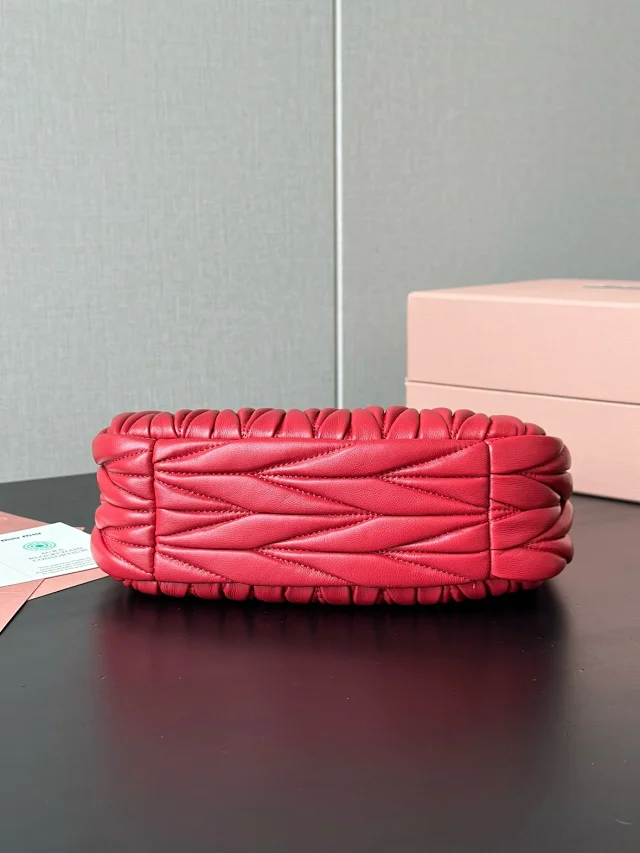 MiuMiu Wander matelassé nappa leather hobo bag