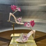 RENE  CAOVILLA 105 crystal-embellished satin sandals