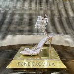 RENE  CAOVILLA Chandelier crystal-embellished leather sandals