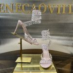 RENE  CAOVILLA Chandelier crystal-embellished leather sandals
