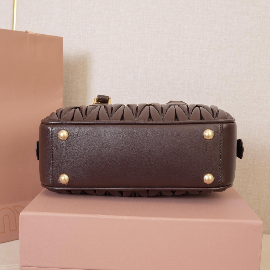 MIUMIU Arcadie matelassé nappa leather bag - 22cm