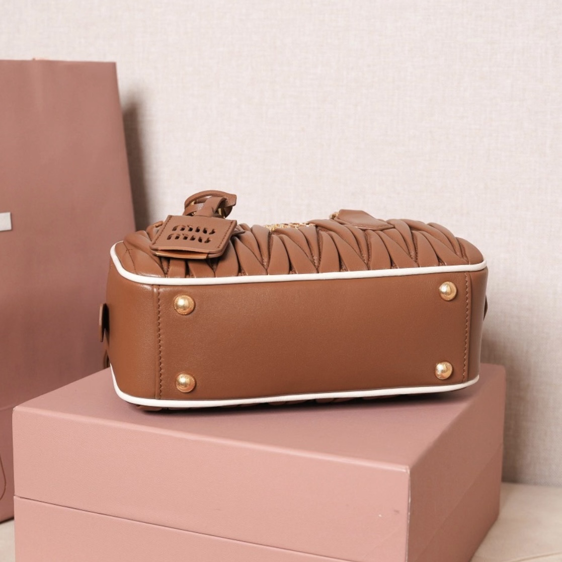 MIUMIU Arcadie matelassé nappa leather bag