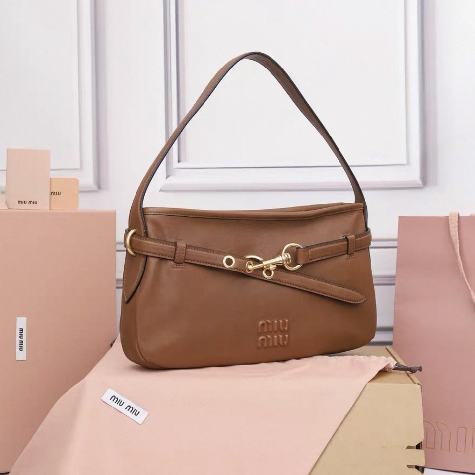 MIUMIU Aventure Napa Soft Leather Bag