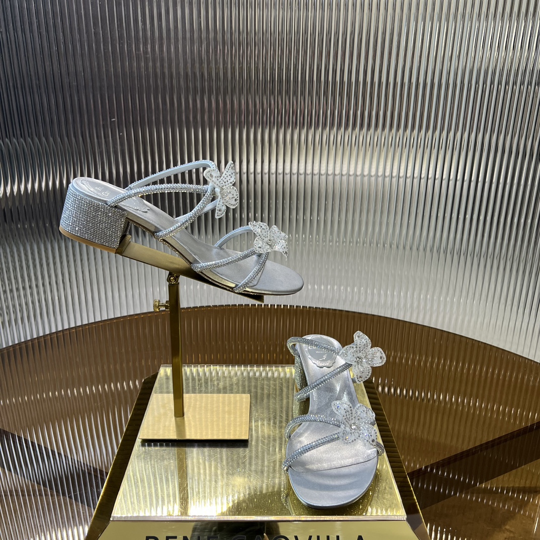 Rene Caovilla Caterina embellished bow-detail sandals