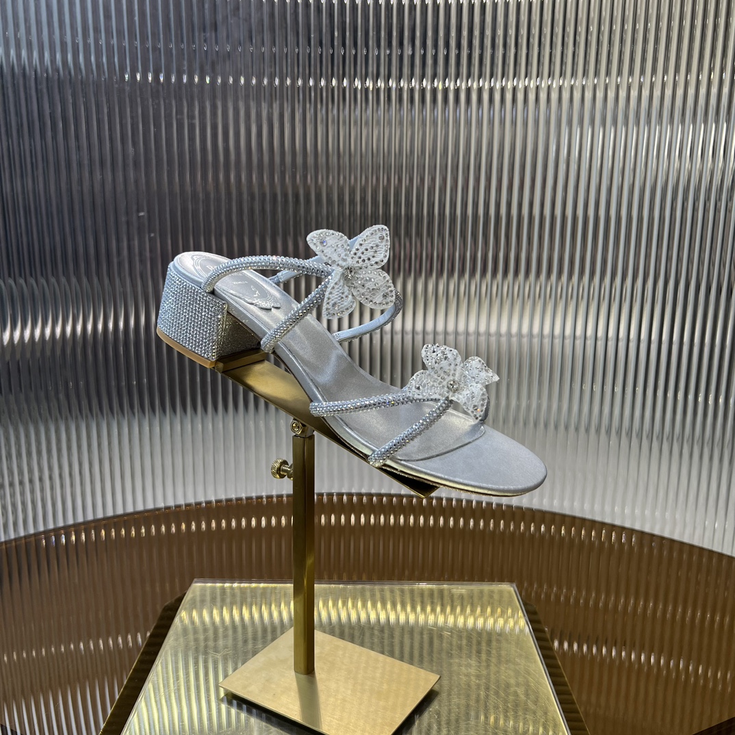 Rene Caovilla Caterina embellished bow-detail sandals