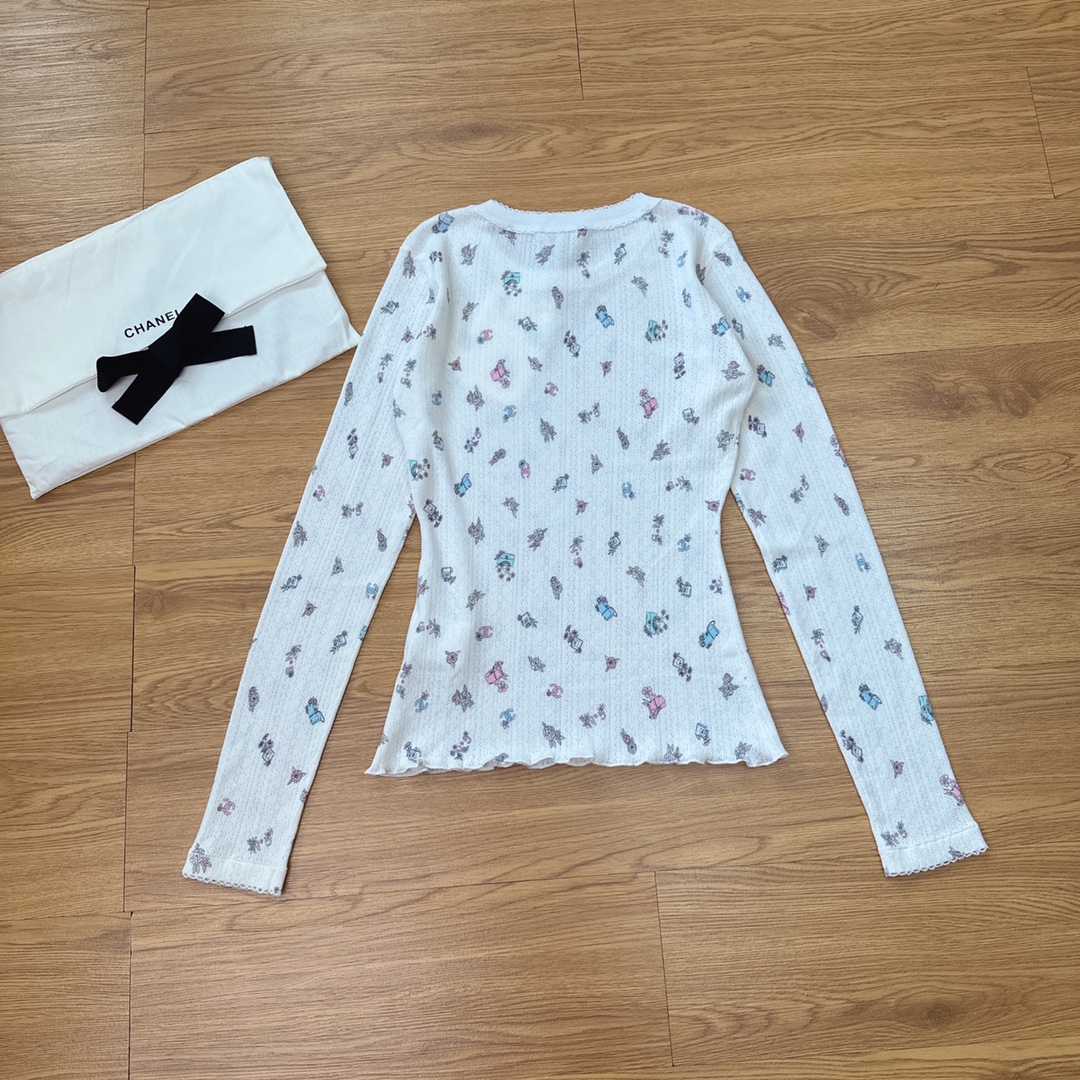 CHANEL 24N Ski Coco Print Top