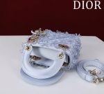 DIOR Lady Dior Mirco Ice Crystal Blue Embroidered Beaded  Bag