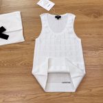 CHANEL 24B Openwork Embroidered Knit Vest