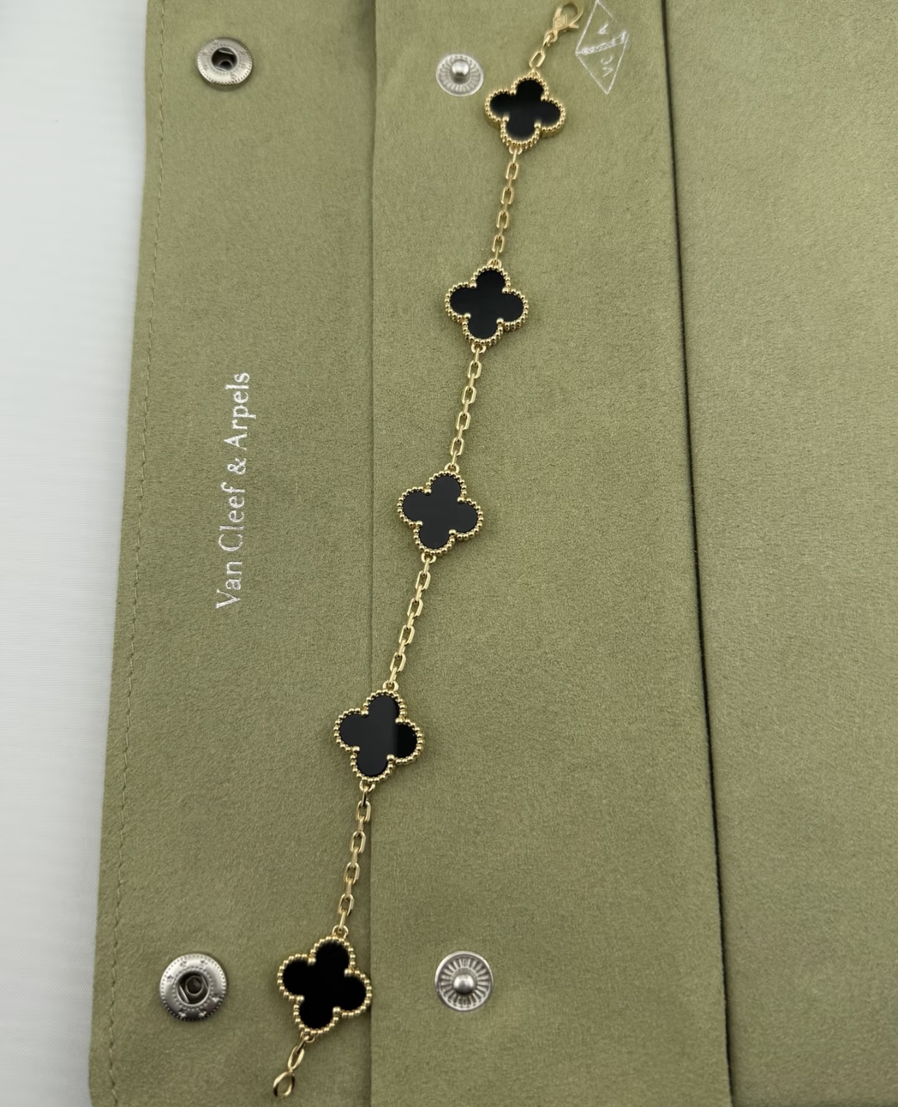 VCA Vintage Alhambra pendant- Black Agate