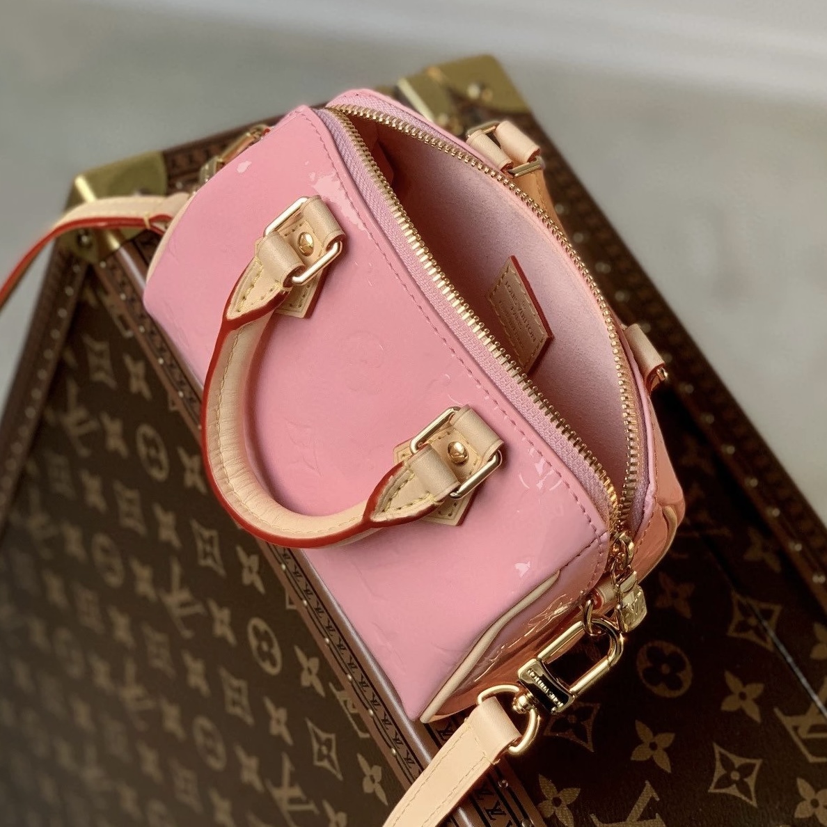 LV Nano Speedy Patent leather