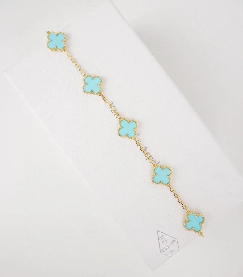 VCA Vintage Alhambra pendant- Turquoise