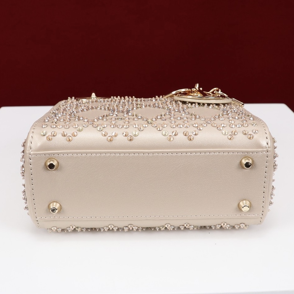 DIOR Champagne Gold Floral Design Fully Paved with Diamonds