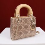 D IOR Lady Dior Cotton fabric with bead embroidery