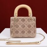 D IOR Lady Dior Cotton fabric with bead embroidery