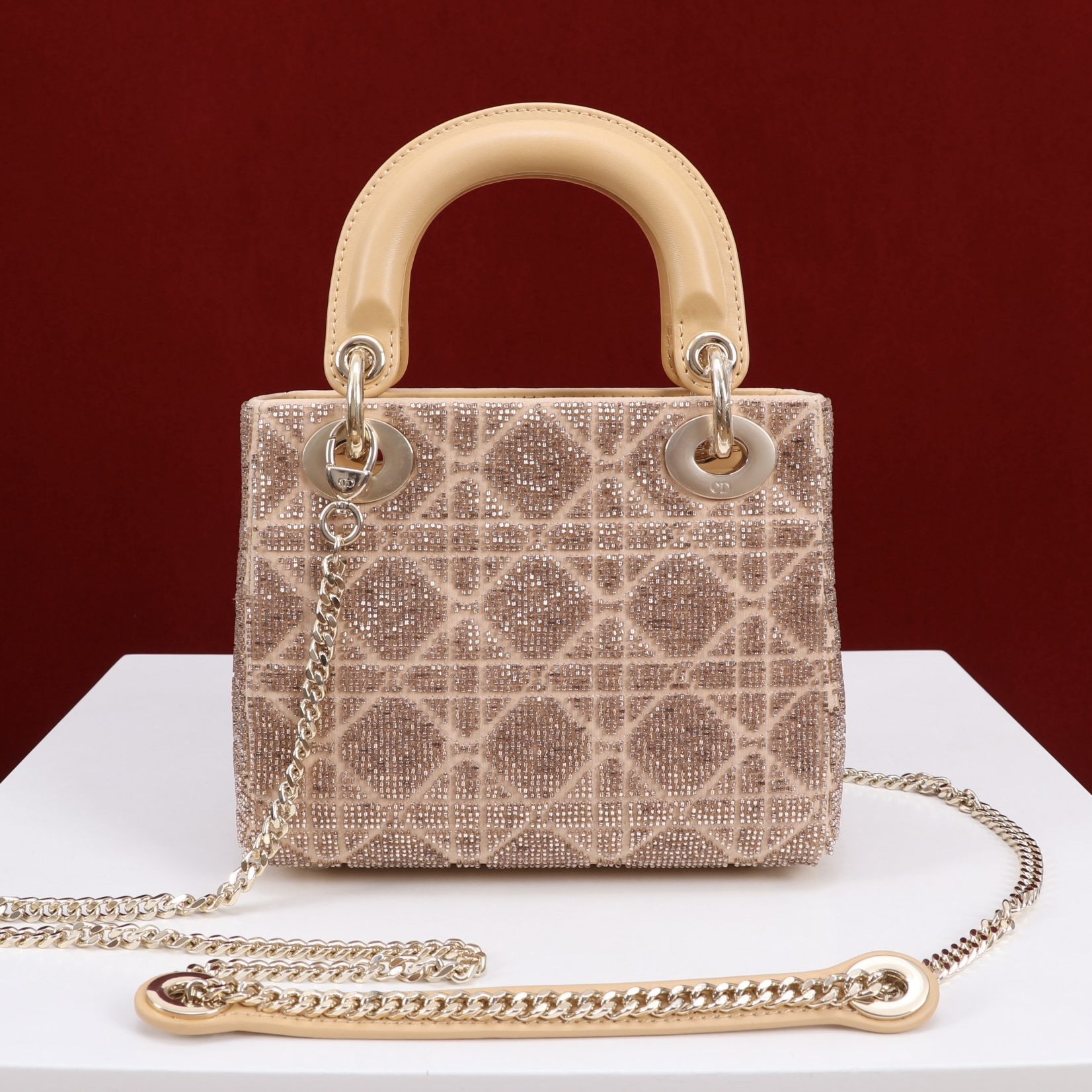 D IOR Lady Dior Cotton fabric with bead embroidery