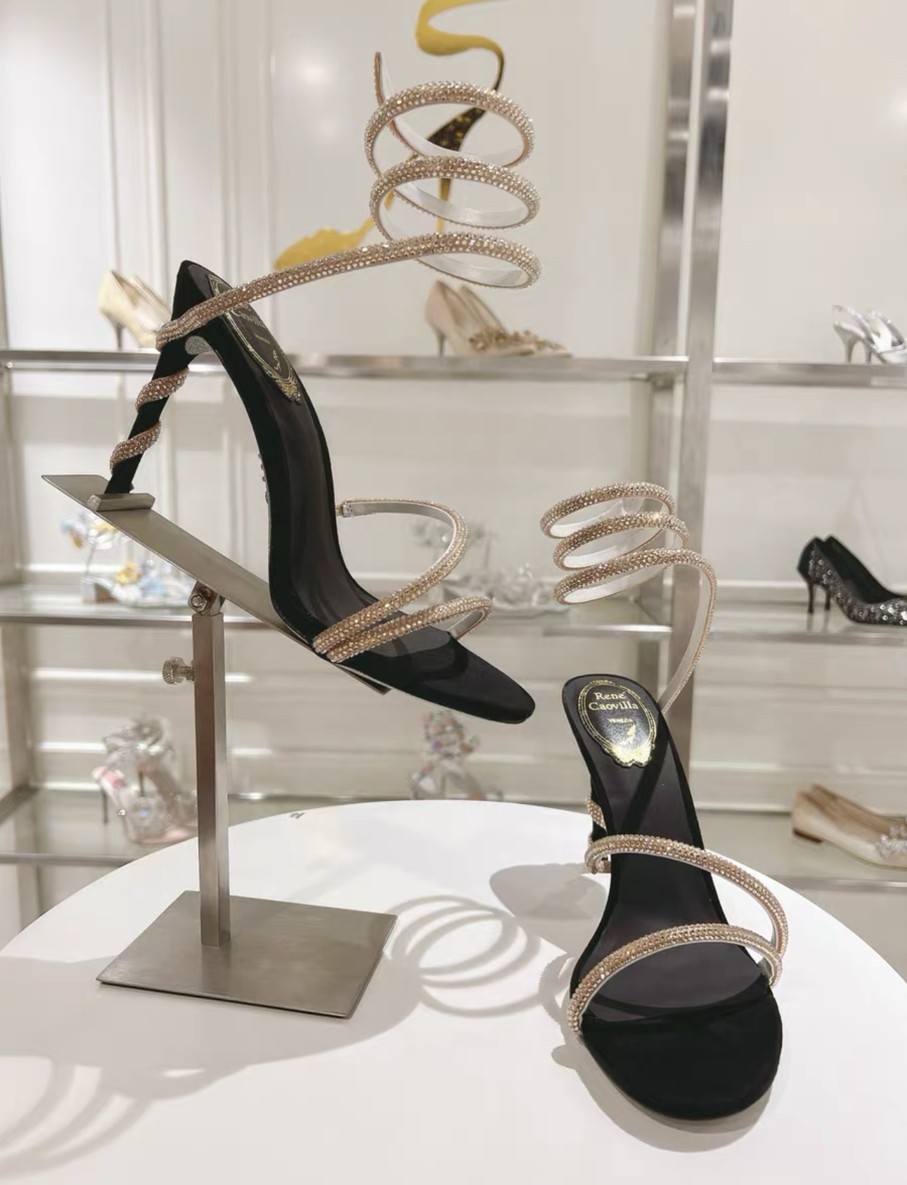 RENE  CAOVILLA Margot  jewelled snake sandals