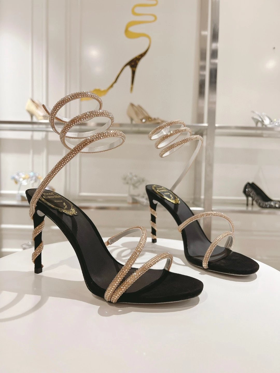 RENE  CAOVILLA Margot  jewelled snake sandals