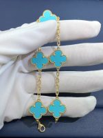 VCA Vintage Alhambra pendant- Turquoise