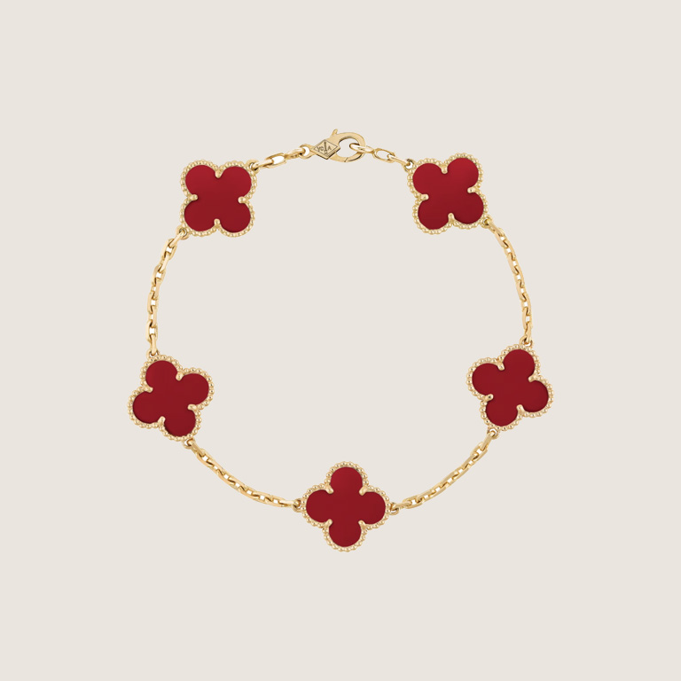 VCA Vintage Alhambra pendant- Red Carnelian