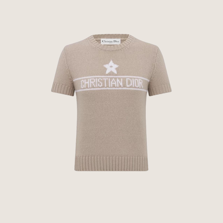 DIOR SS25 Star Intarsia Cashmere Tee