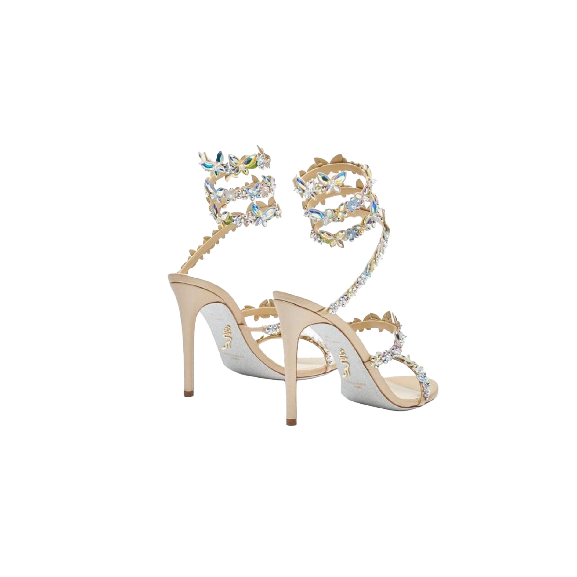 Rene Caovilla Eden crystal-embellished satin sandals
