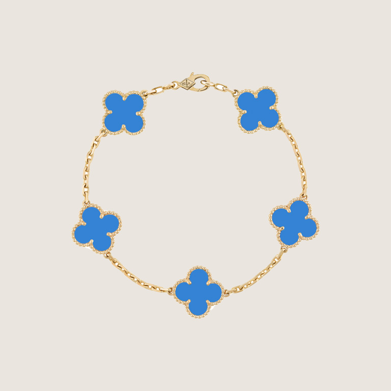 VCA Vintage Alhambra pendant- Blue Agate
