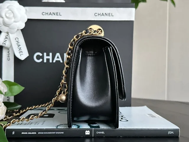 CHANEL Classic WOC with Double Gold Ball Charm
