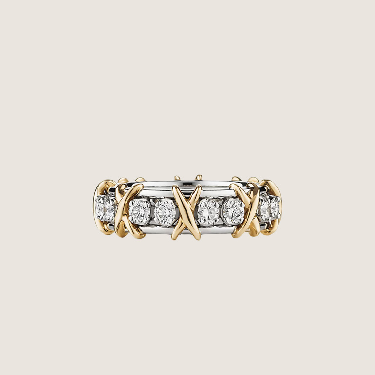 Tiffany Sixteen Stone Ring in Platinum with Diamonds
