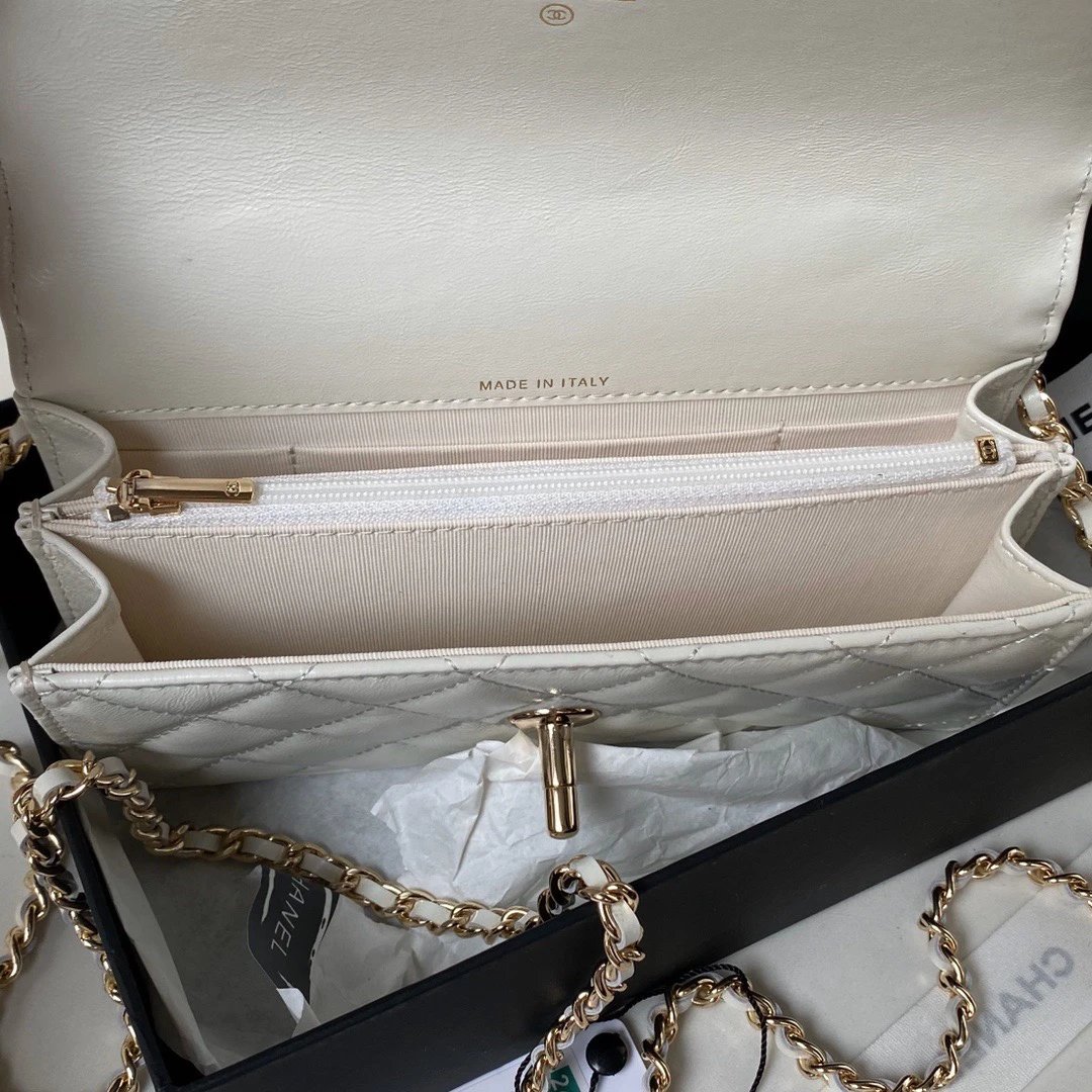 CHANEL Pearl-Embellished WOC Flap Bag
